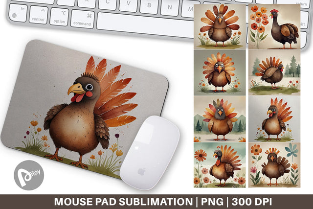 Mouse Pad Illustration Turkey Sublimation artnoy 