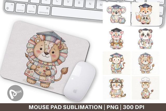 Mouse Pad Innocent Future Career Patchwork Sublimation artnoy 