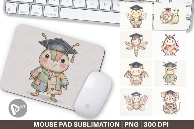 Mouse Pad Innocent Garden Graduate Patchwork Sublimation artnoy 