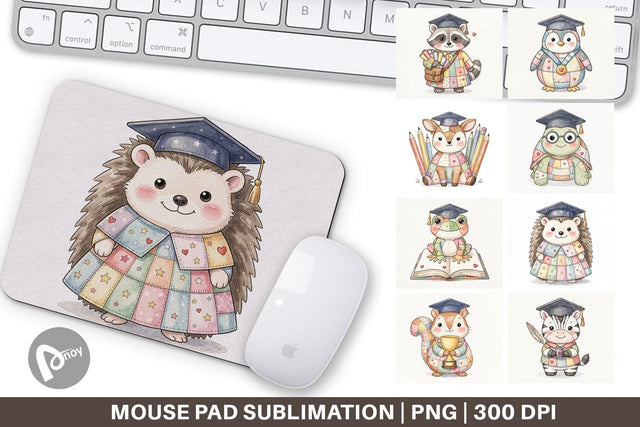 Mouse Pad Innocent Scholarly Success Patchwork Sublimation artnoy 