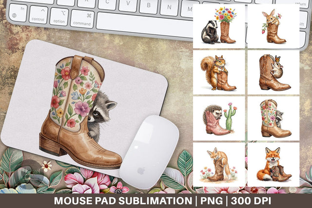 Mouse Pad Introvert Desert Animal Watercolor Sublimation artnoy 