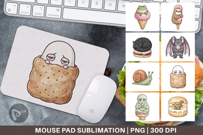 Mouse Pad Introvert Sugar Coma Sweet Watercolor Sublimation artnoy 