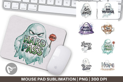 Mouse Pad Introverted Ghost Sarcastic Sublimation artnoy 