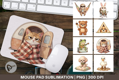 Mouse Pad Introverted Glamping Animal SVG artnoy 
