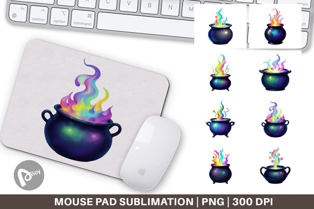 Mouse Pad Iridescent Bubble Cauldron Sublimation artnoy 