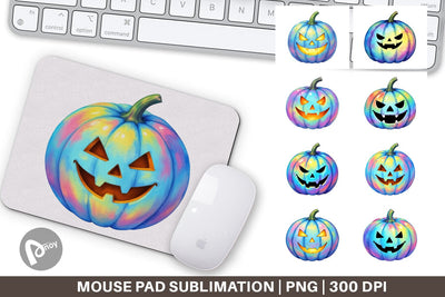 Mouse Pad Iridescent Pumpkin Sublimation artnoy 
