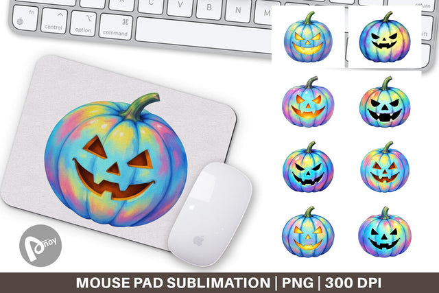 Mouse Pad Iridescent Pumpkin Sublimation artnoy 