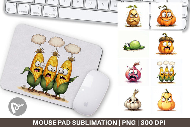 Mouse Pad Judgmental Vegetables Sublimation artnoy 