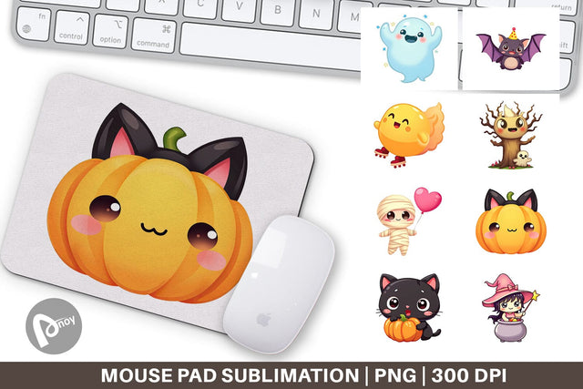 Mouse Pad Kawaii Creepy Club Sublimation artnoy 