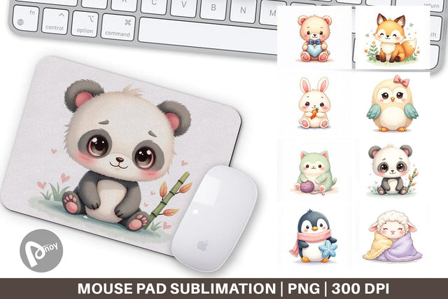 Mouse Pad Kawaii Plush Dolls Sublimation artnoy 