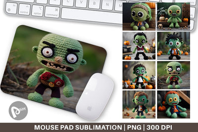 Mouse Pad Knitted Zombies Sublimation artnoy 