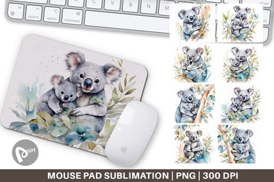 Mouse Pad Koala Mother Day Sublimation artnoy 