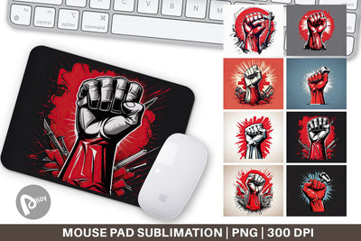 Mouse Pad Labor Day Illustration Sublimation artnoy 