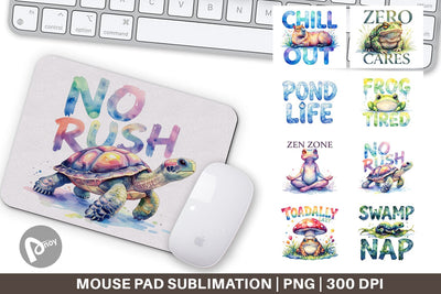 Mouse Pad Lazy Frog Zen Sublimation artnoy 