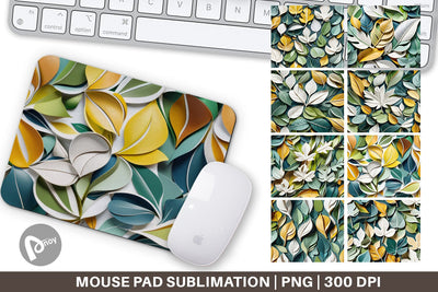 Mouse Pad Leaves Pattern Sublimation artnoy 