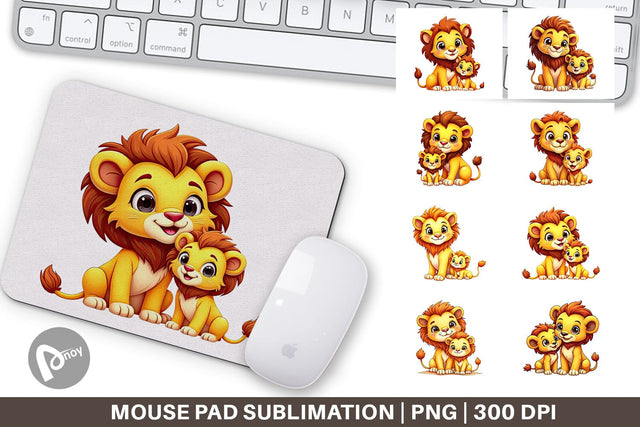 Mouse Pad Lion Mother's Day Sublimation artnoy 