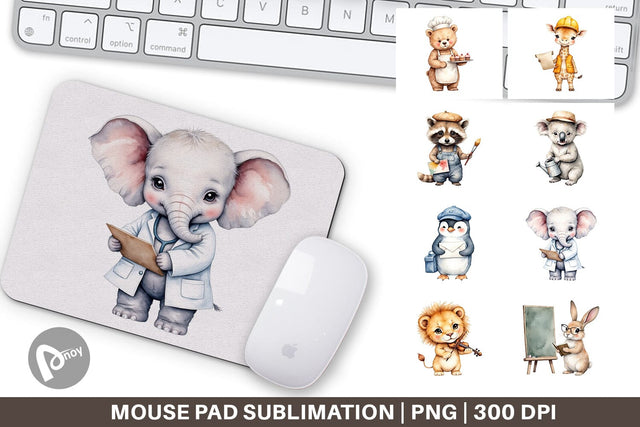 Mouse Pad Little Animal Jobs Sublimation artnoy 