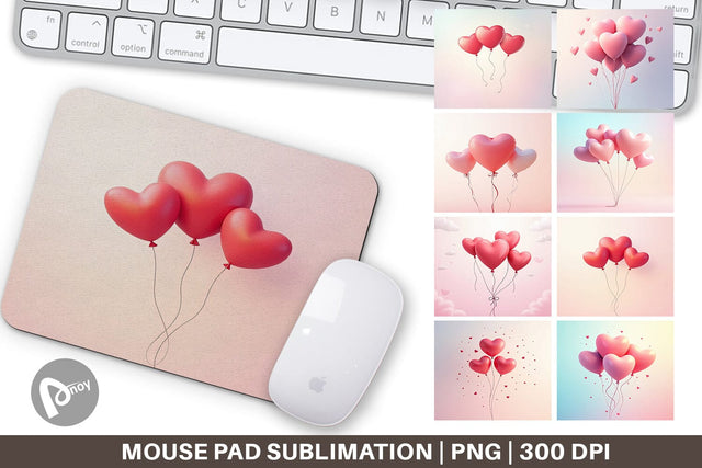 Mouse Pad Love Balloon Sublimation artnoy 