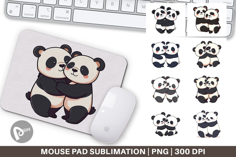 Mouse Pad Love Panda Sublimation artnoy 