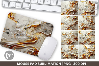 Mouse Pad Luxury Fluid Marble Sublimation artnoy 
