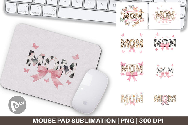 Mouse Pad Luxury Watercolor MOM Pearl Sublimation artnoy 