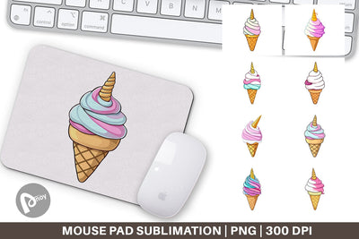 Mouse Pad Magical Ice Cream Sublimation artnoy 