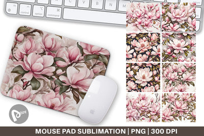 Mouse Pad Magnolia Pattern Sublimation artnoy 