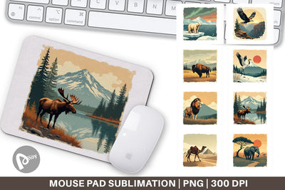 Mouse Pad Majestic Animal Posters Sublimation artnoy 