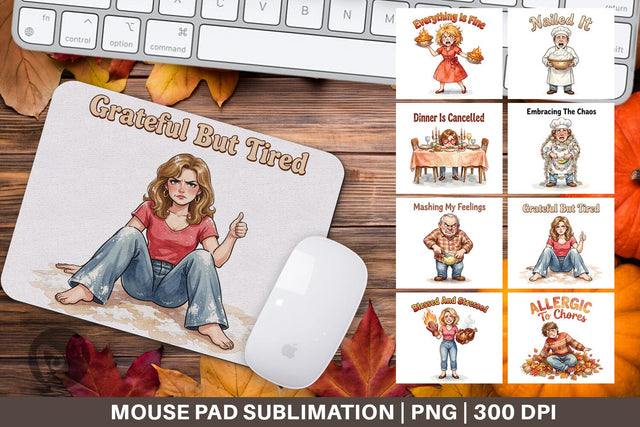Mouse Pad Manic Harvest Prep Retro Sublimation artnoy 