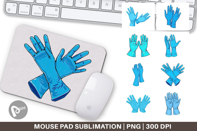 Mouse Pad Medical Gloves Sublimation artnoy 