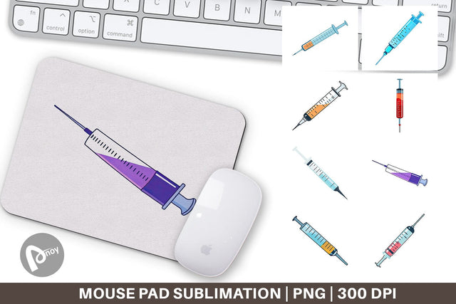 Mouse Pad Medical Syringe Sublimation artnoy 