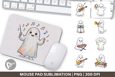 Mouse Pad Melodic Music Teacher Ghost Sublimation artnoy 