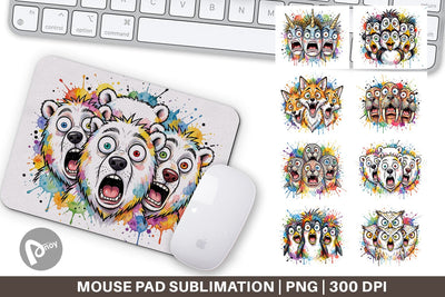Mouse Pad Melting Arctic Animals Heatwave Sublimation artnoy 