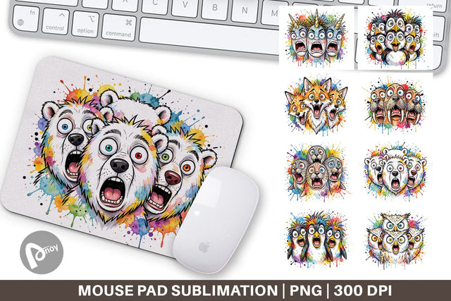 Mouse Pad Melting Arctic Animals Heatwave Sublimation artnoy 
