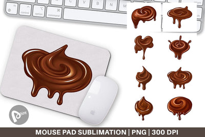 Mouse Pad Melting Chocolate Sublimation artnoy 