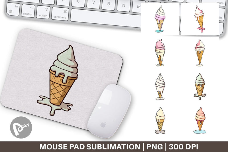 Mouse Pad Melty Ice Cream Sublimation artnoy 