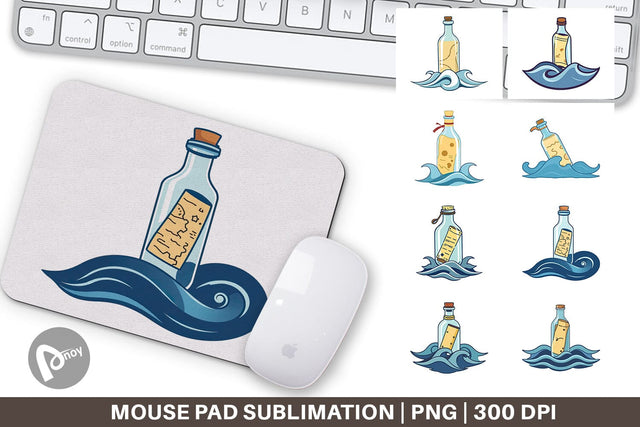 Mouse Pad Message in a Bottle Sublimation artnoy 