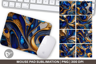 Mouse Pad Metallic Marble Abstract Sublimation artnoy 