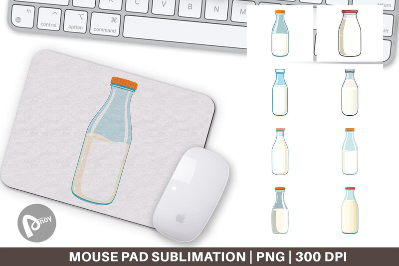Mouse Pad Milk Bottle Sublimation artnoy 