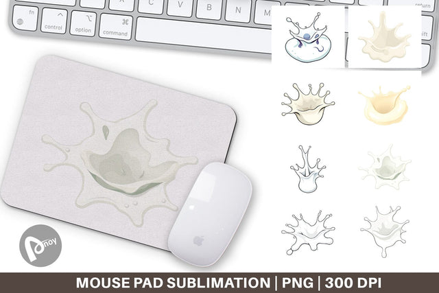 Mouse Pad Milk Splash Sublimation artnoy 