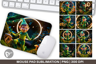Mouse Pad Mischievous Elf Sublimation artnoy 