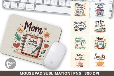 Mouse Pad Mom Humor Quotes Sublimation artnoy 