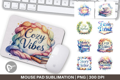 Mouse Pad Mom Reading Quotes Sublimation artnoy 