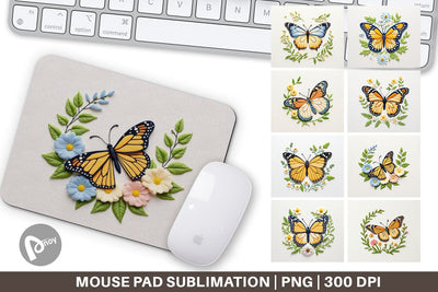 Mouse Pad Monarch Butterfly Sublimation artnoy 