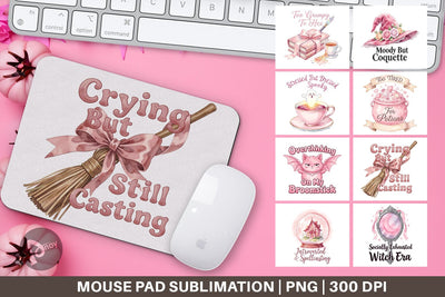 Mouse Pad Moody Coquette Spell Watercolor Sublimation artnoy 