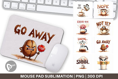 Mouse Pad Morning Grump Coffee Sarcastic Quotes Sublimation artnoy 