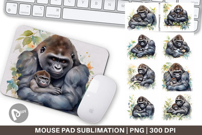 Mouse Pad Mothers Day Gorilla Sublimation artnoy 