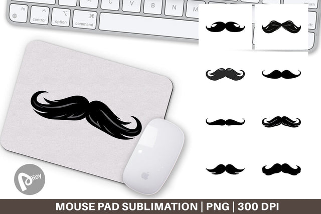 Mouse Pad Mustache Sublimation artnoy 