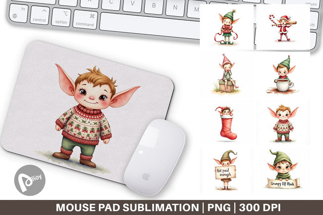 Mouse Pad Naughty Elves Sublimation artnoy 
