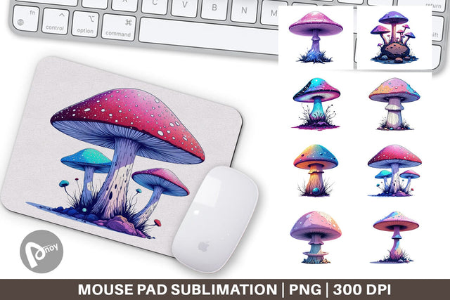 Mouse Pad Nebula Mushrooms Sublimation artnoy 